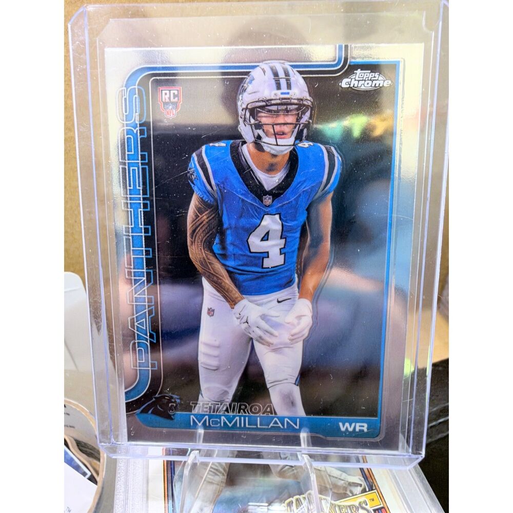 2025 Topps Chrome Tetairoa McMillan RC #326 Carolina Panthers Rookie
